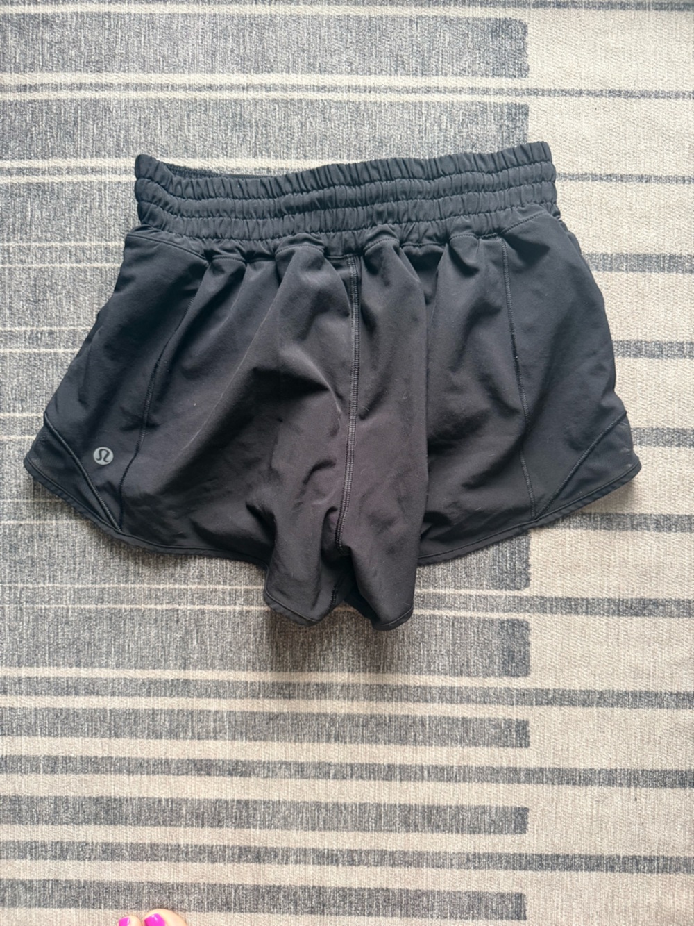 Hotty hot Lululemon Black Athletic Shorts with Logo
